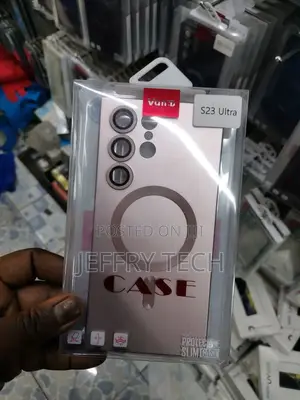 Magnetic Pink Clear Case for Galaxy S23 Ultra [Camera Prote