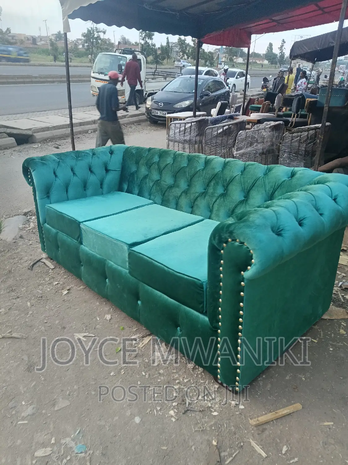 Chester Seat, 3 Seater Green.