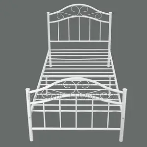 White Montreal Metal Beds 3 Ft X 6 Ft