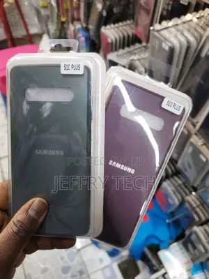 Samsung Galaxy S10 Plus Cover Green Frosted Glass Hard Sili