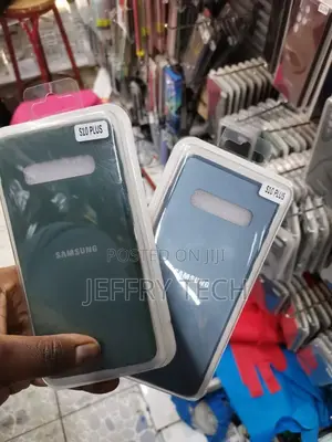 Samsung Galaxy S10 Plus Cover Blue Frosted Glass Soft Silico