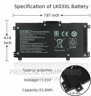 LK03XL Laptop Battery for Envy X360 Convertible 15-Bp 15m-Bp