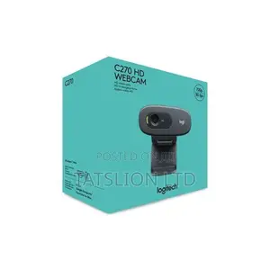 Logitech C270 HD Webcam, Light Correction, 720p/30fps
