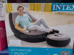 Inflatable Seat With Foot Rest and a Pump Now Available