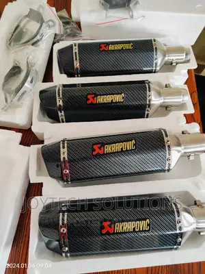 Motorbike Exhaust Muffler System. Akrapovic With Db Backup