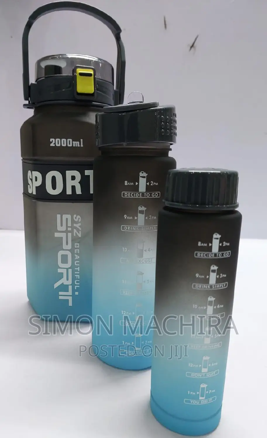 3 in 1 Motivational Water Bottle