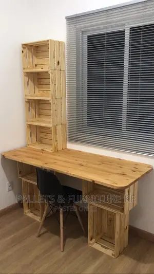 Crates Desk With Crate Shelves