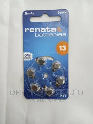 Renata Size 13 Zinc Air 1.45V Hearing Aid Battery (6pack)