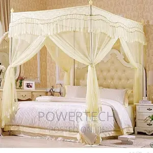 Four Stand Mosquito Nets With Four Metallic Stands 