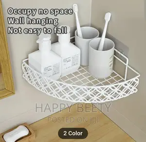*Heavy Duty Corner Self-Adhesive Bathroom Rack