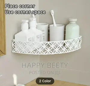 *Heavy Duty Corner Self-Adhesive Bathroom Rack