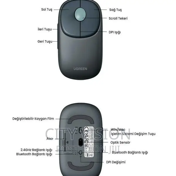 Ugreen Fun +Wireless Bluetooth Mouse Wireless Bt Mouse"!!