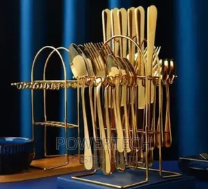 24 Pieces Gold Cutlery Set"
