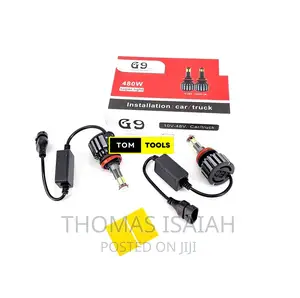 G9 H11 480W 6 Sided LED Headlight Fog Light Bulb Pair