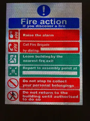 Safety Fire Plan Signs