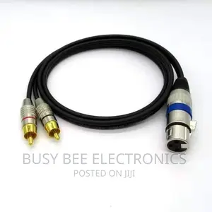 Signal Cable Female XLR To Twin RCA 1.5 Meters