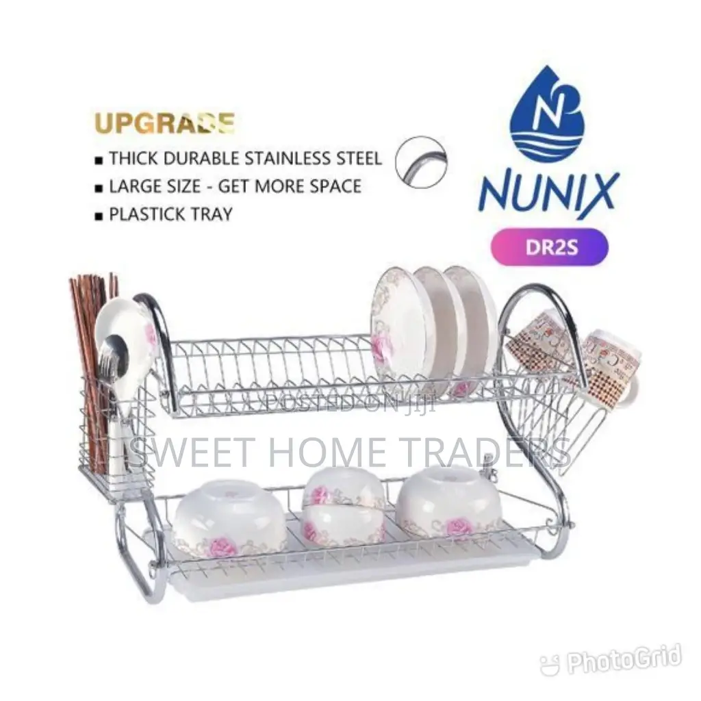 2 Tier Dish Rack Stainless Steel,*