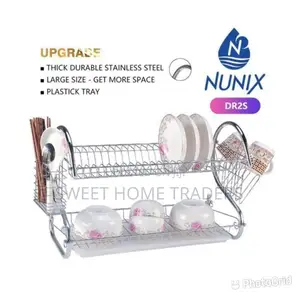 2 Tier Dish Rack Stainless Steel,*