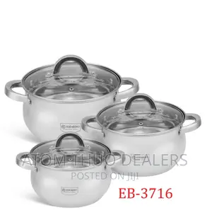 Stainless Steel Edernbeng Cookware EB-3716 6 Pieces 