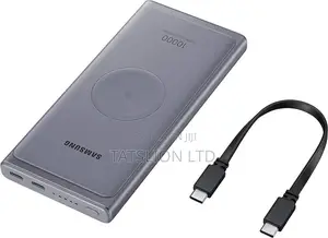 Samsung 25W Grey Dual USB C Wireless Battery Pack 10000 Mah