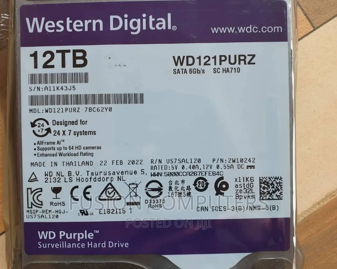 12tb Wd Purple Surveillance Hard Disk