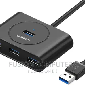 UGREEN 4-Port USB3.0 Hub With USB-C Usb-Interface1m Black