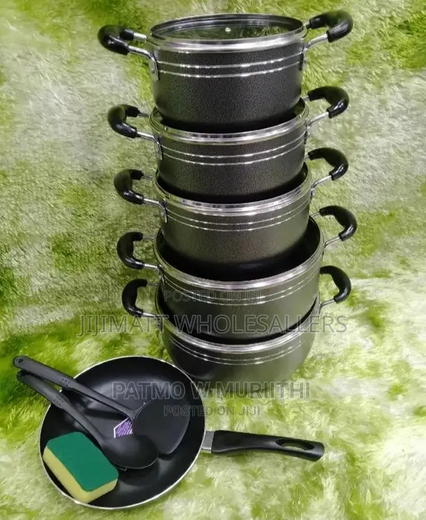 Cookware TC Nonstick 14pcs With Free Silicone Cooking Spoon