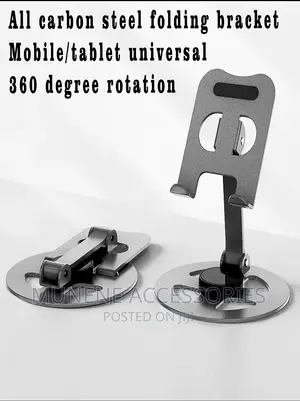 Desktop Tablet Stand Rotating Folding Metal Phone Holder