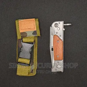 Foldable Pocket Knife Ak-47s CCCP Automatic Pen Pouch Steel
