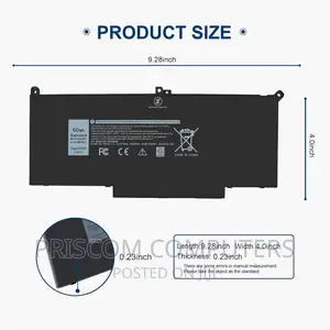 Dell Latitude 7000 7280 7290 7380 7390 7480 7490 F3Y Battery