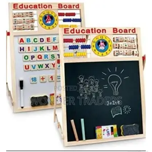 2 IN 1 Wooden Kids Drawing Blackboard