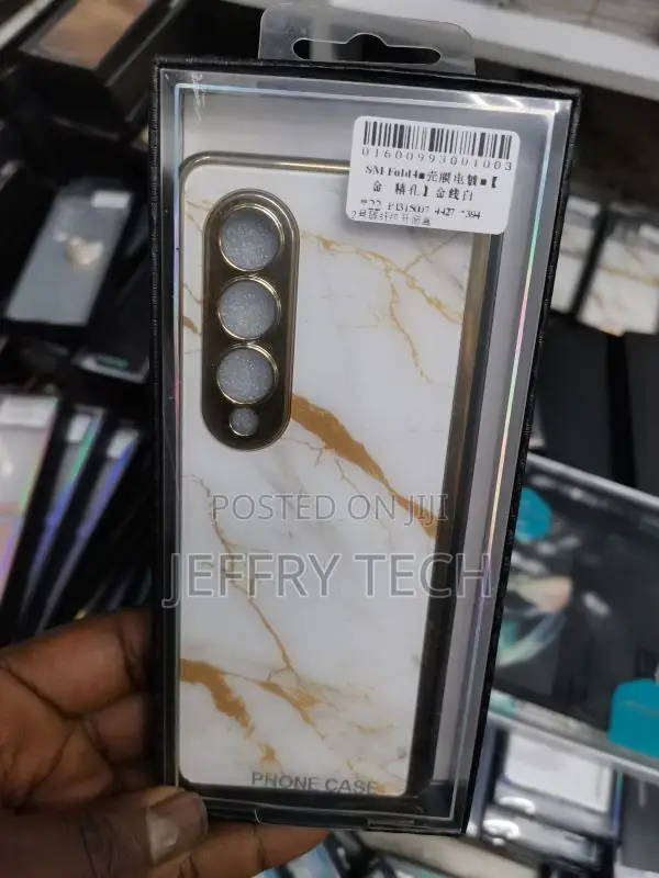 Galaxy Z Fold 4 Case Tempered Glass Electroplated PC Back Co