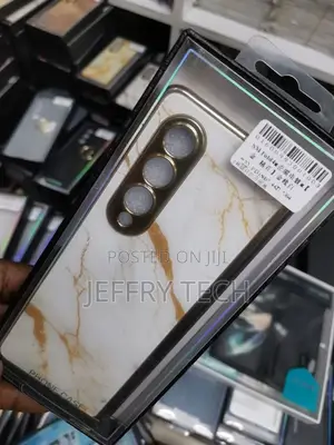 Galaxy Z Fold 4 Case Tempered Glass Electroplated PC Back Co