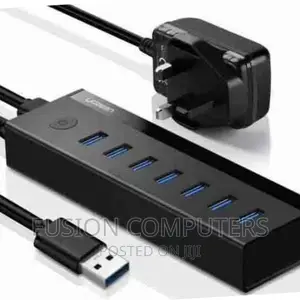 UGREEN 7-Port Powered USB 3.0 Hub UK Power Adaptor – CM481