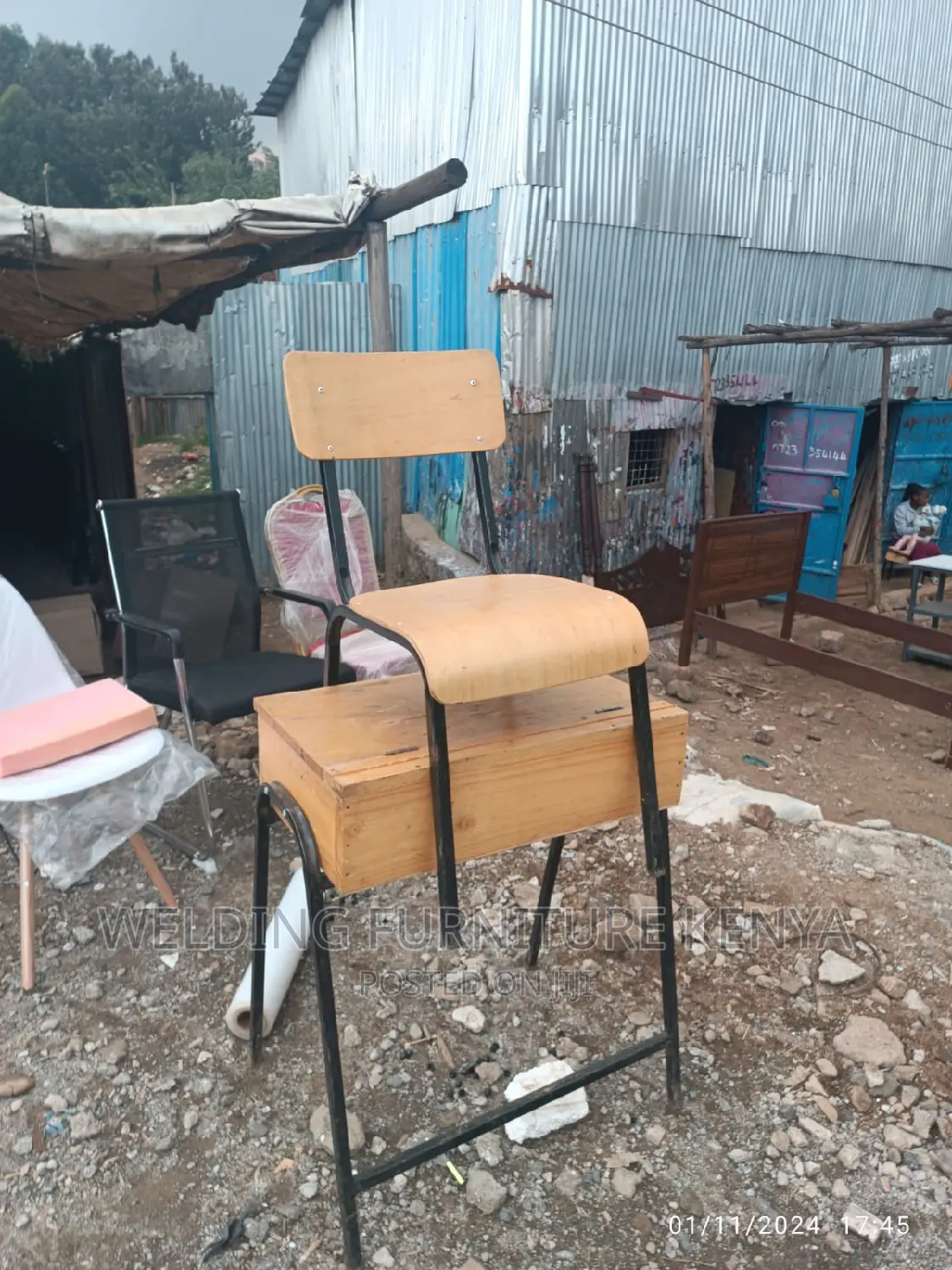 School Lockers and Chairs