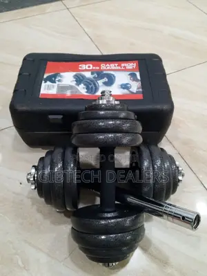 Quality Cast Iron 30kg Dumbbells Set