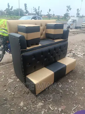 Pedicure 2 Seater With Armrest Black and Gold.