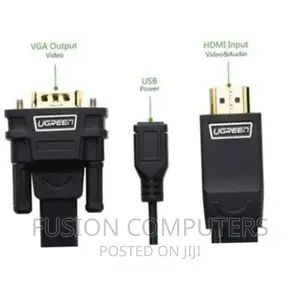 Ugreen MM101-30449 HDMI to VGA Cable (Black)