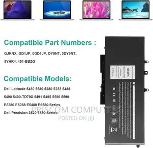 GJKNX Laptop Battery Dell Latitude E5480 E5490 E5491 E5580