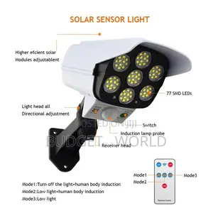 .2-in-1 Solar Security Light Fake Solar CCTV Camera