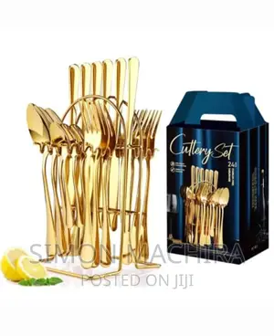 24pcs Gold Cutlery Spoon