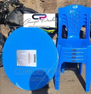 4 Armless Chairs + 1 Round Table Set