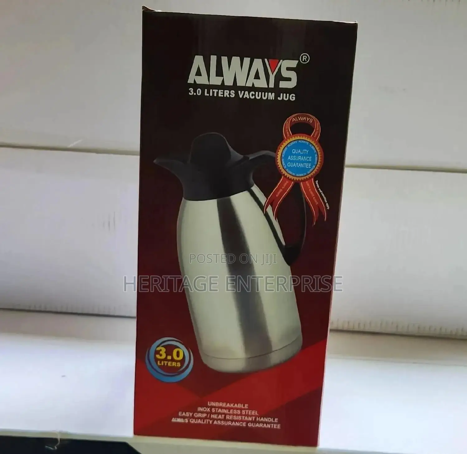 Always 2l Vacuum Thermos Flask - Stainless Steel