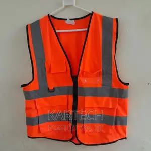 Orange Executive Reflective Vest With Pockets 200 GSM