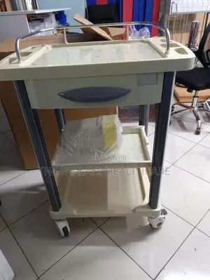 Instrument Trolley With Draw - Three Shelves.