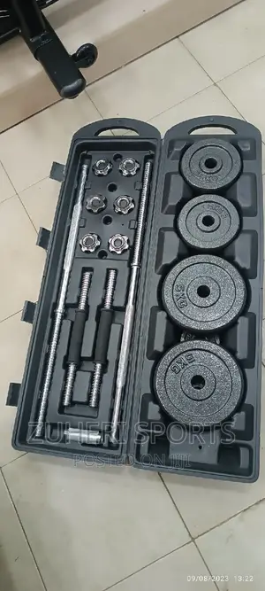 50kg Adjustable Dumbbell/Barbell Set With Locks and Case
