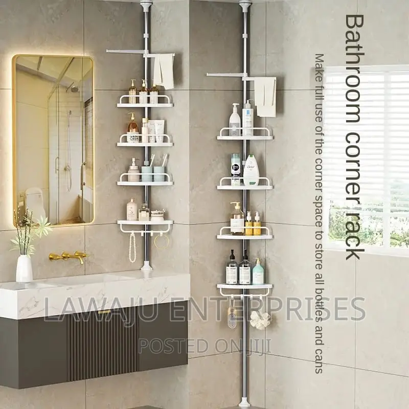4 Tier Adjustable Telescopic Multi Corner Shelf Organizer