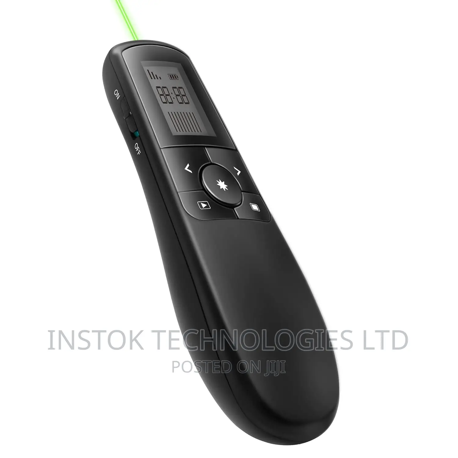 Amazon Basics Wireless Presenter, Green Laser With Timer, 2.