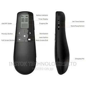 Amazon Basics Wireless Presenter, Green Laser With Timer, 2.