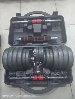 30kg Dumbbell/Barbell Set Adjustable Weights With Spin Locks